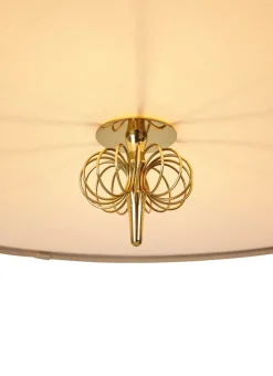 Pendant Lamps^GUBI 1967 ceiling lamp, Canvas-brass BeigeGold-coloured
