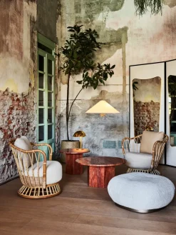 Pendant Lamps^GUBI 1967 ceiling lamp, Canvas-brass BeigeGold-coloured