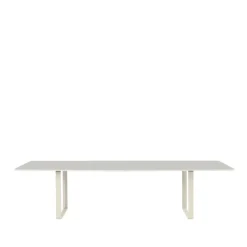 Outlet Muuto 70/70 dining table 295x108 cm, linoleum-Plywood-Sand Grey