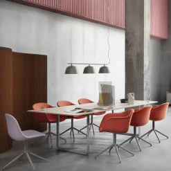 Outlet Muuto 70/70 dining table 295x108 cm, linoleum-Plywood-Sand Grey