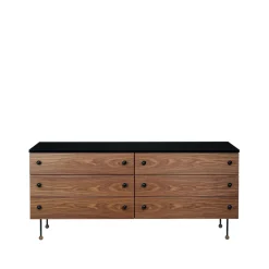 Dressers & Drawer Units|Dressers & Drawer Units^GUBI 62 Dresser, American walnut, 6 drawers Brown