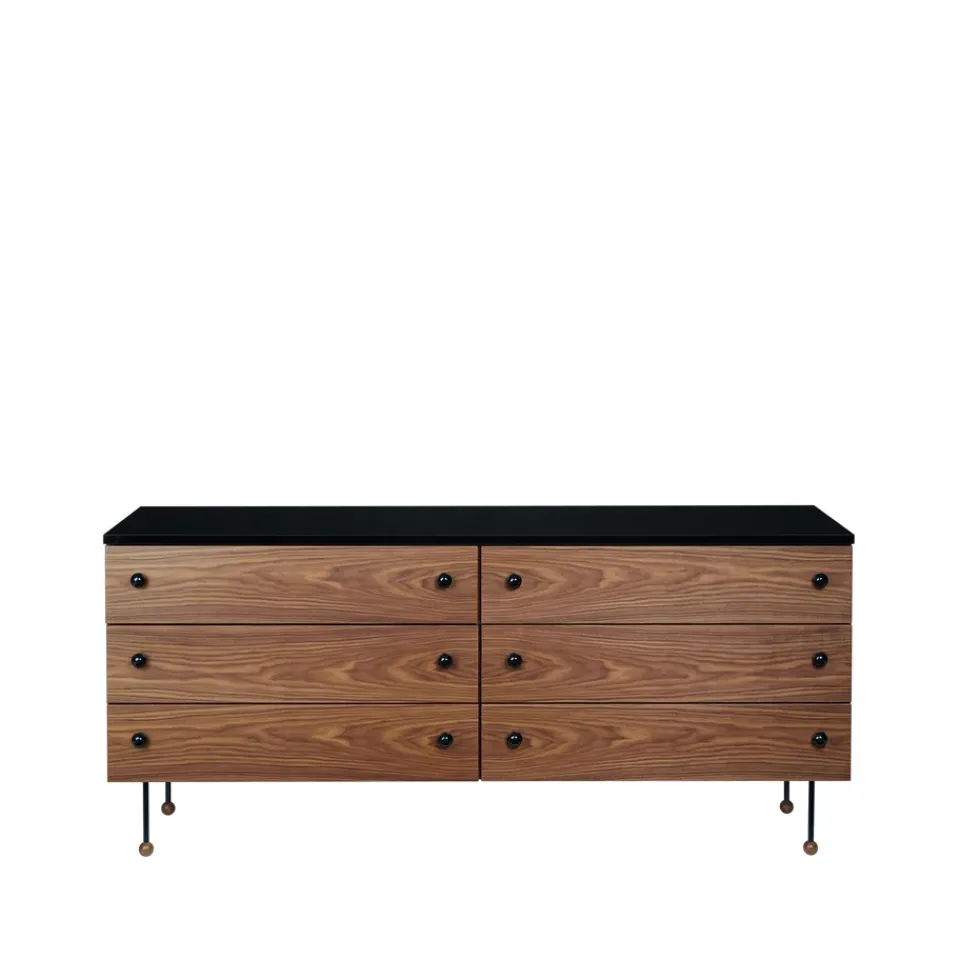 Dressers & Drawer Units|Dressers & Drawer Units^GUBI 62 Dresser, American walnut, 6 drawers Brown