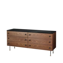 Dressers & Drawer Units|Dressers & Drawer Units^GUBI 62 Dresser, American walnut, 6 drawers Brown