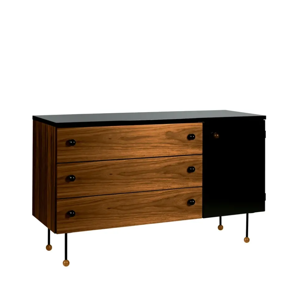 Best GUBI 62 Dresser, American walnut, 3 drawers Brown
