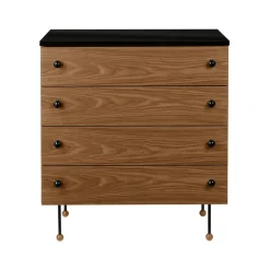 Dressers & Drawer Units|Dressers & Drawer Units^GUBI 62 Dresser, American walnut, 4 drawers Brown