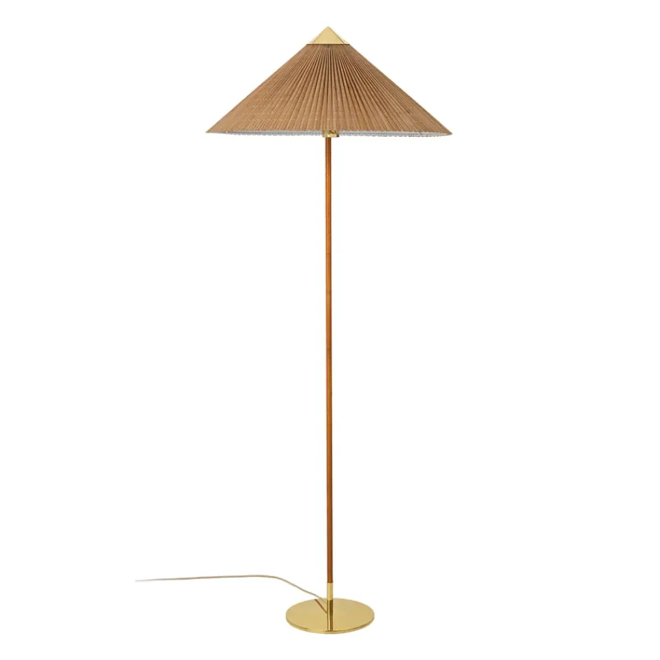 Outlet GUBI 9602 floor lamp, Bambu-brass BeigeGold-coloured