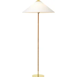 Clearance GUBI 9602 floor lamp, Brass-canvas Gold-coloured
