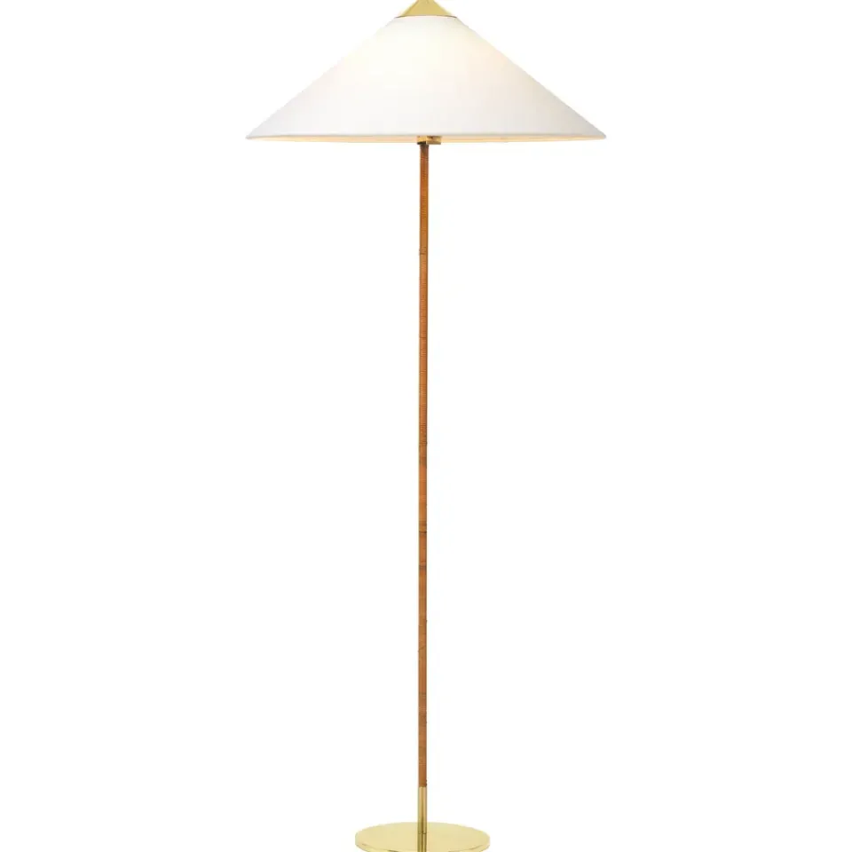 Clearance GUBI 9602 floor lamp, Brass-canvas Gold-coloured