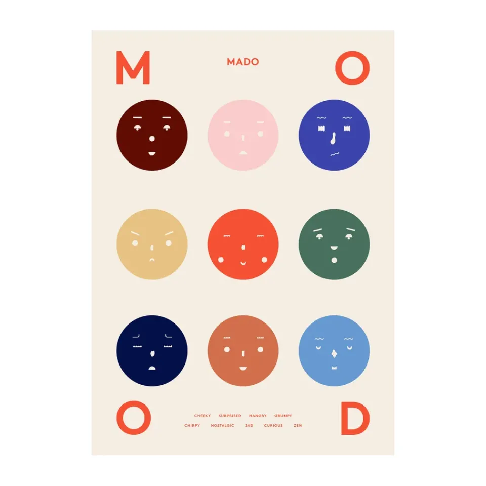 Discount Paper Collective 9 Moods poster, 50x70 cm Multi