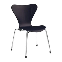 Children's Chairs|Children's Chairs^Fritz Hansen 3177 Series 7 children's chair, Midnight blue painted ash-chrome BlueSilver-coloured