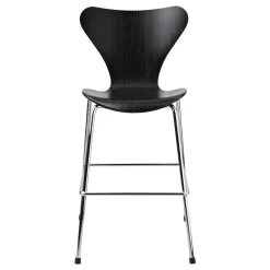 Children's Chairs|Children's Chairs^Fritz Hansen 3177 Series 7 Junior chair chrome, Black