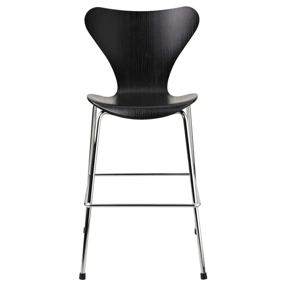 Children's Chairs|Children's Chairs^Fritz Hansen 3177 Series 7 Junior chair chrome, Black