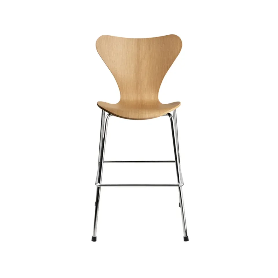 Hot Fritz Hansen 3177 Series 7 Junior chair chrome, Oak Beige