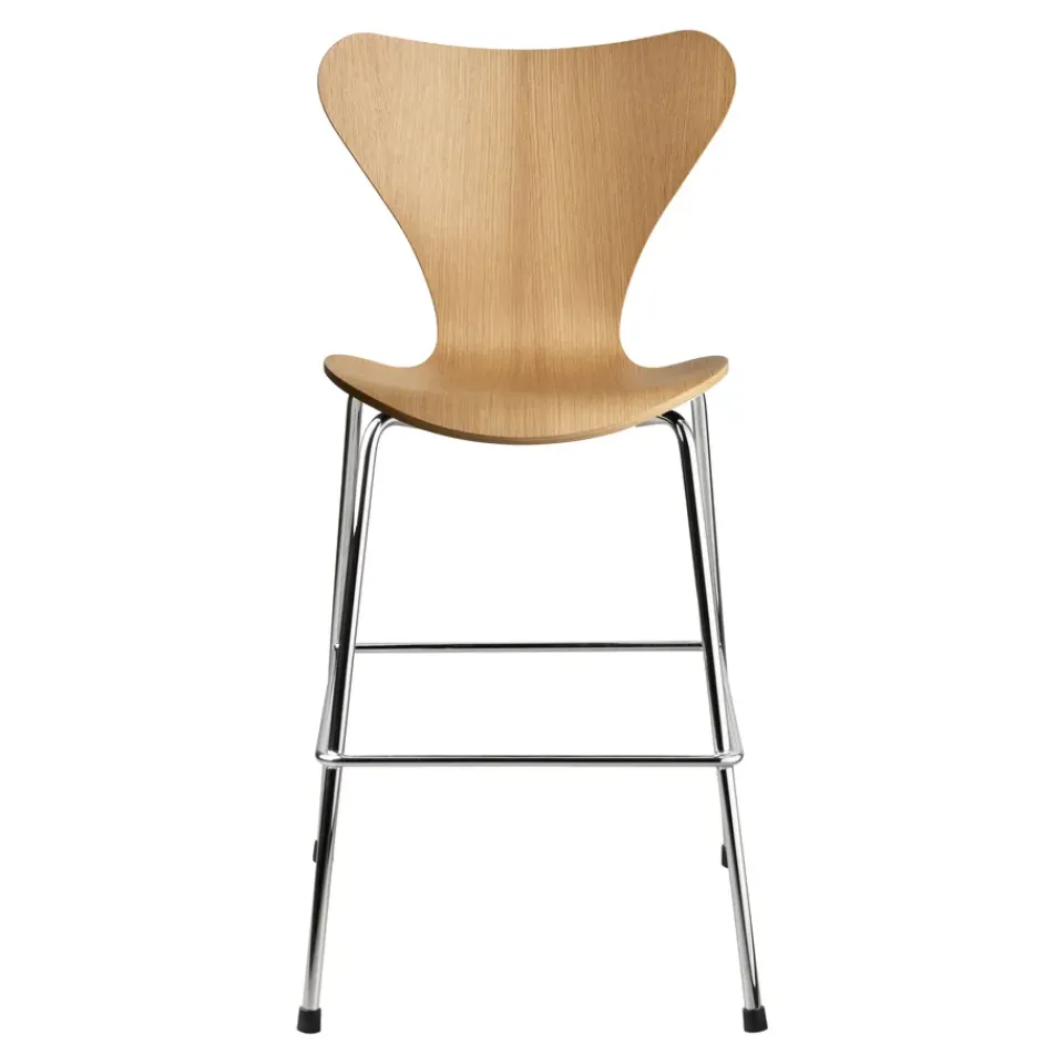 Hot Fritz Hansen 3177 Series 7 Junior chair chrome, Oak Beige