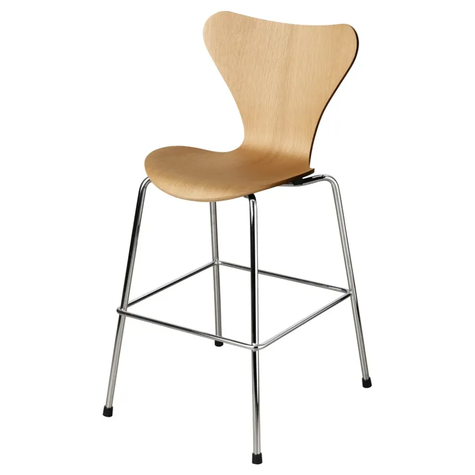 Hot Fritz Hansen 3177 Series 7 Junior chair chrome, Oak Beige
