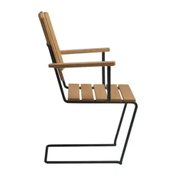 Seating^Grythyttan Stålmöbler A2 armchair, Untreated teak-black BeigeBlack