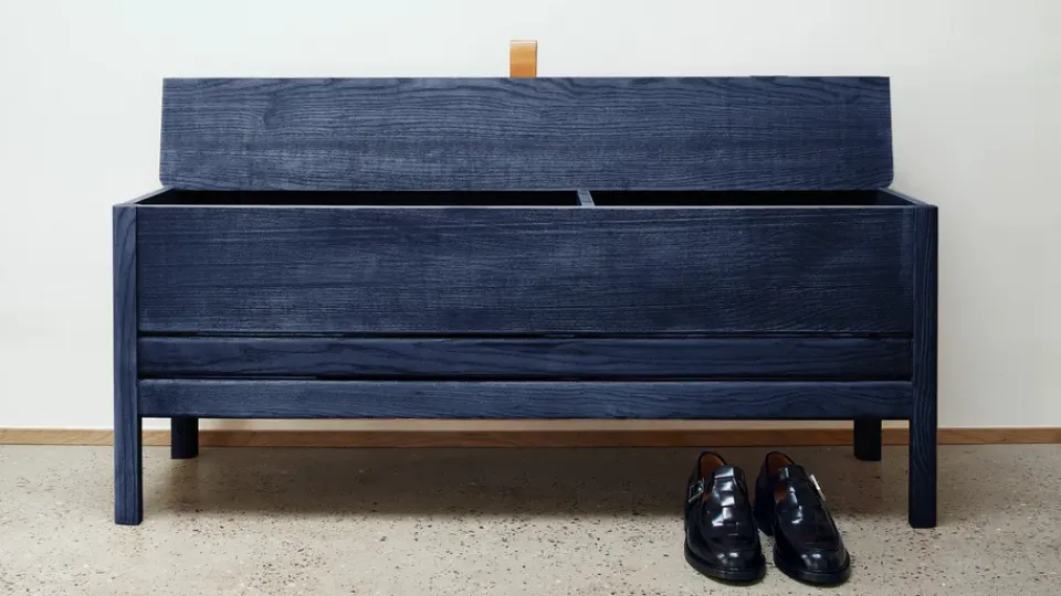 Sale Form & Refine A Line storage bench 111 cm, Indigo Special Edition Blue