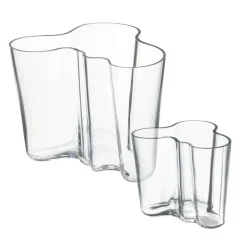 Vases^Iittala Aalto duo vase, clear Transparent