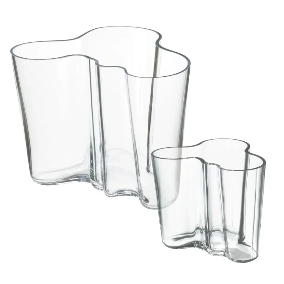 Vases^Iittala Aalto duo vase, clear Transparent