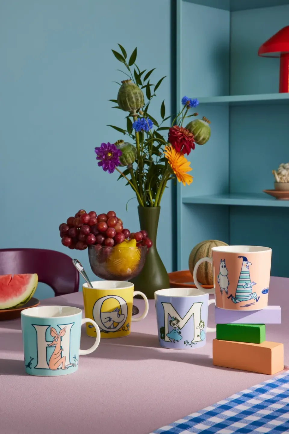 Moomin Mugs^Moomin Arabia ABC Moomin mug 40 cl, M Purple