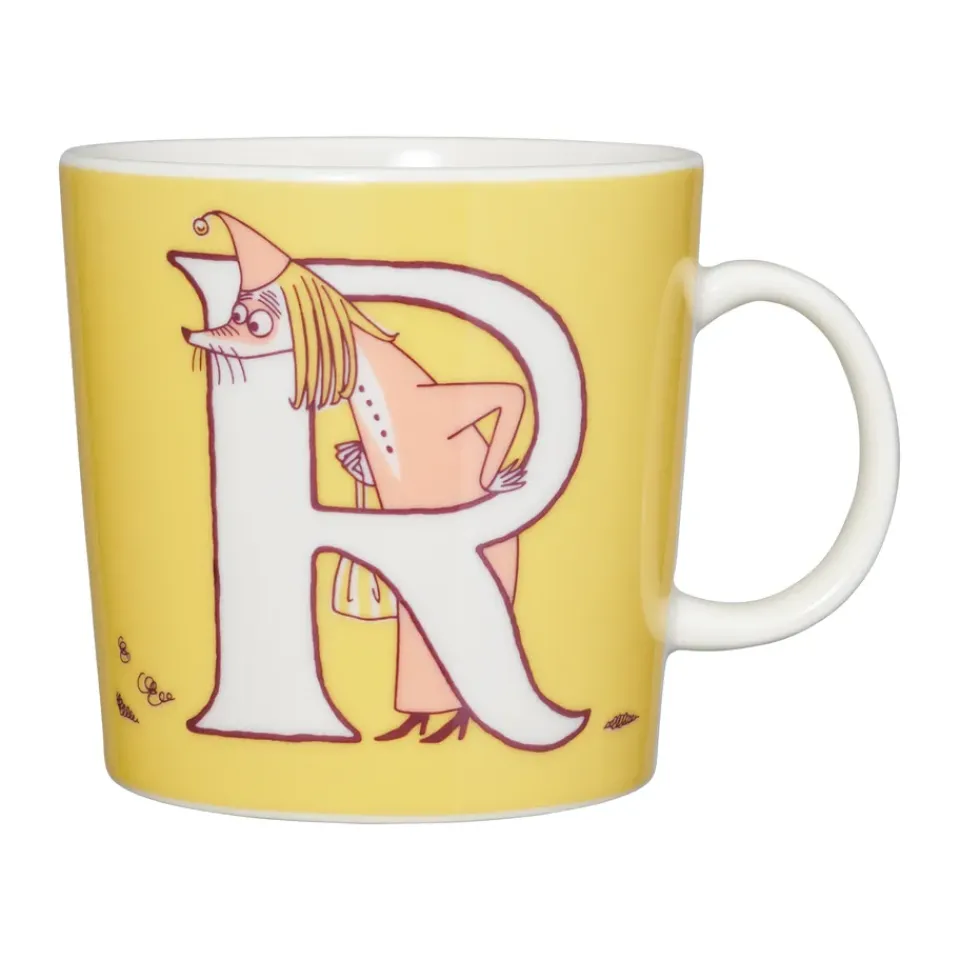Moomin Mugs^Moomin Arabia ABC Moomin mug 40 cl, R Yellow
