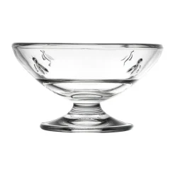 Dessert Bowls^La Rochère Abeille glass bowl on foot 20 cl 6-pack, Clear Transparent