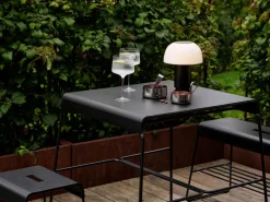 Online Zone Denmark A-bench outdoor bench with shelf 45 cm, Black