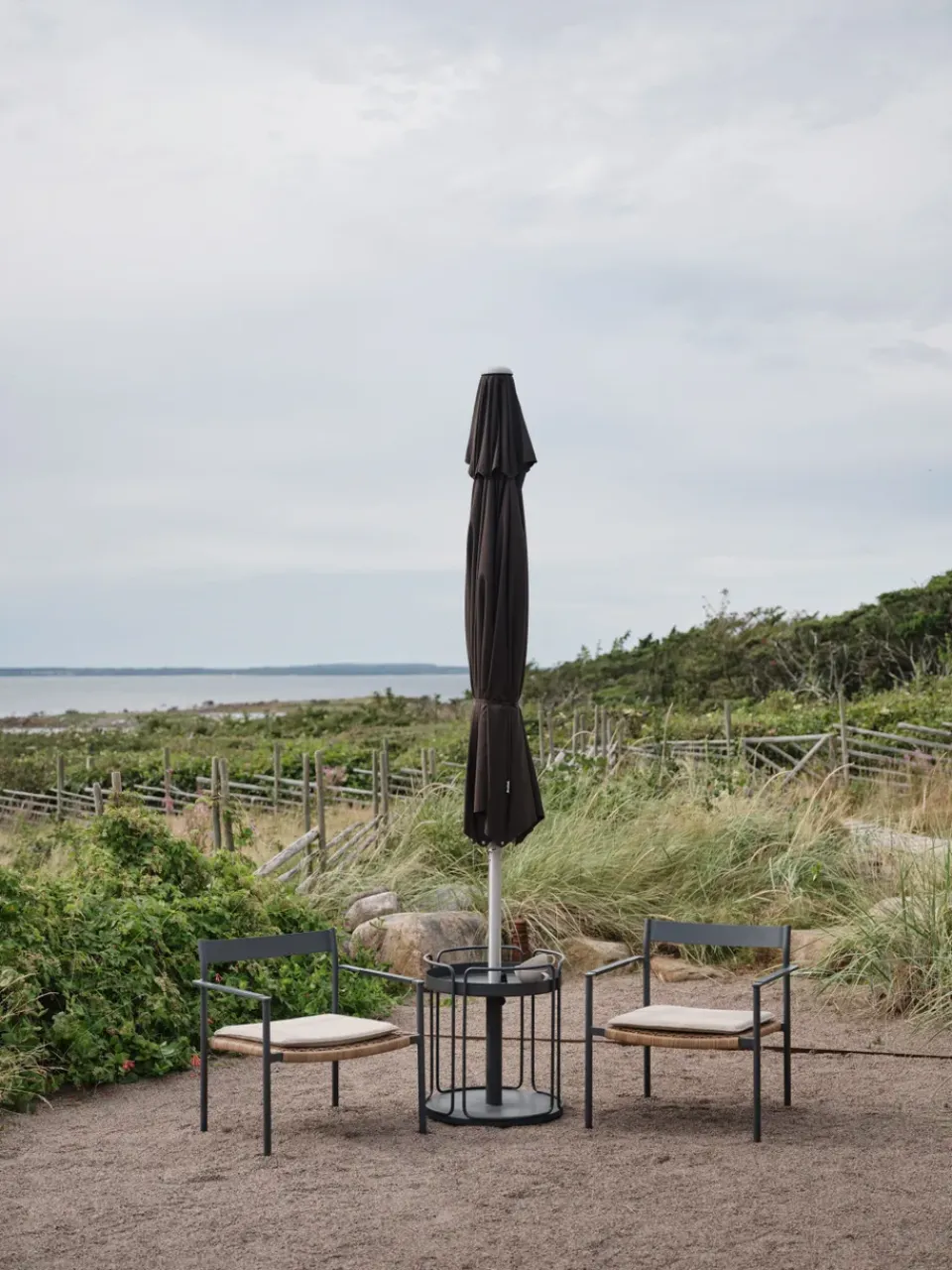 Sun Protection^Brafab Abriola parasol, Charcoal , Ø270 cm Black