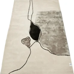 Woven Cotton Rugs^Classic Collection Abstract rug 250x350 cm, Ivory White