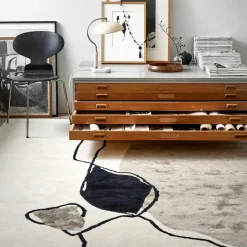 Classic Collection Abstract rug 170x230 cm, Ivory White