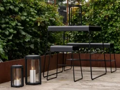 Discount Zone Denmark A-café table outdoor, Black