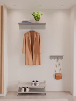 Hat Rack & Hat Shelves|Hat Rack & Hat Shelves^Zone Denmark A-Coat rack hat shelf, Soft Grey