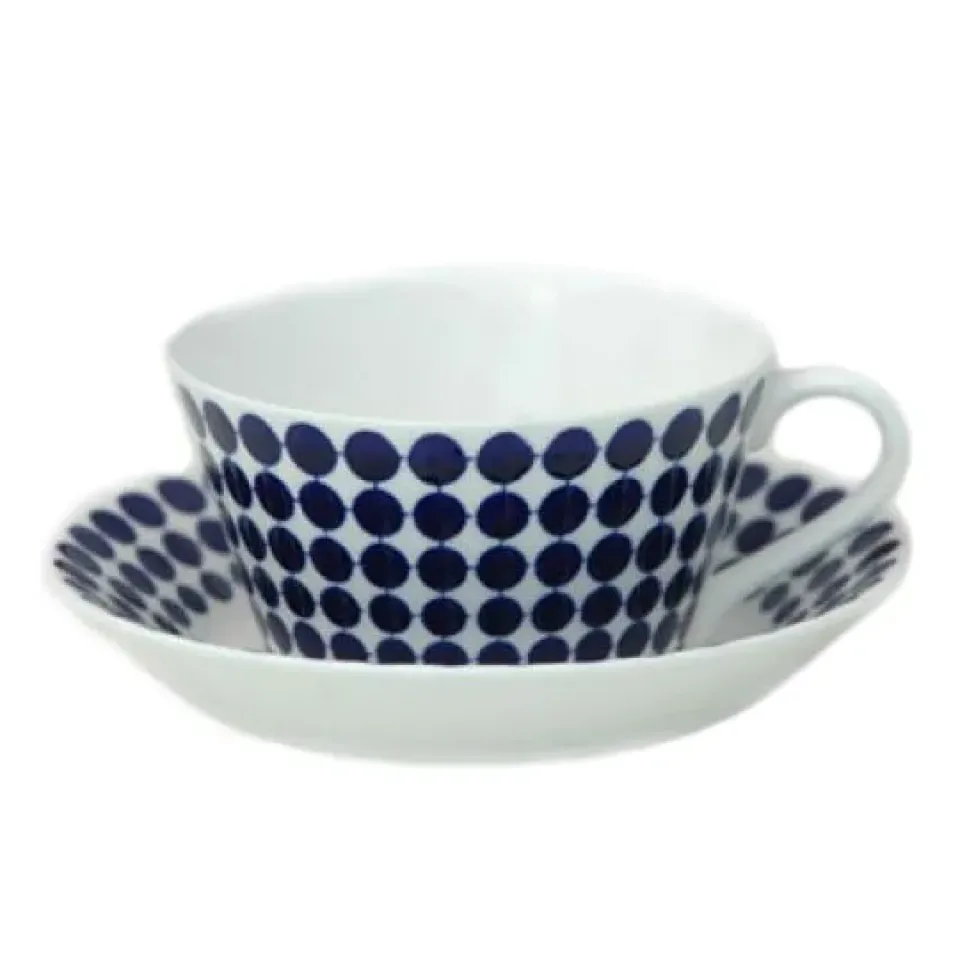 Teacups^Gustavsbergs Porslinsfabrik Adam tea set, tea cup + saucer BlueWhite
