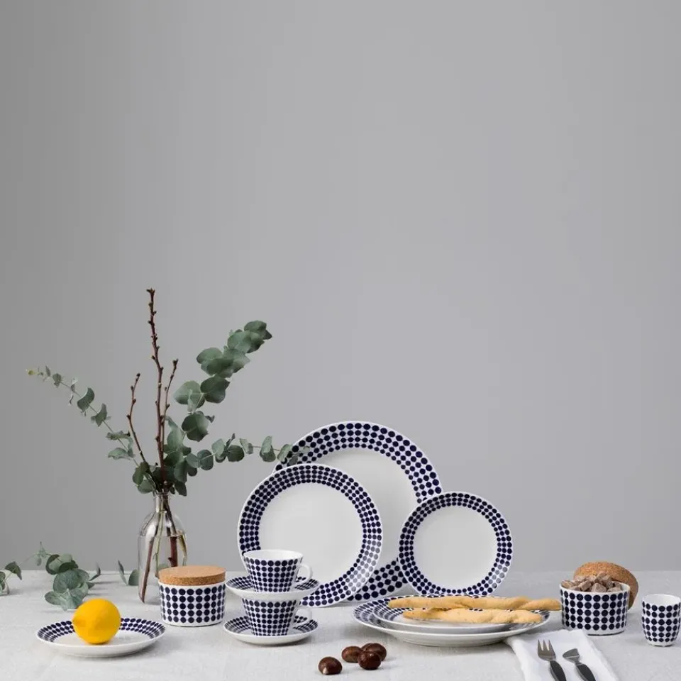 Teacups^Gustavsbergs Porslinsfabrik Adam tea set, tea cup + saucer BlueWhite