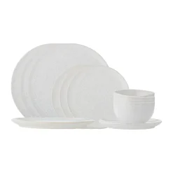 Table Settings & Starter Sets^Bloomingville Addison dinnerware set 12 pieces, White