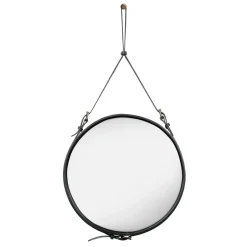 Round Mirrors^GUBI Adnet Circulaire mirror M, black Silver-colouredBlack
