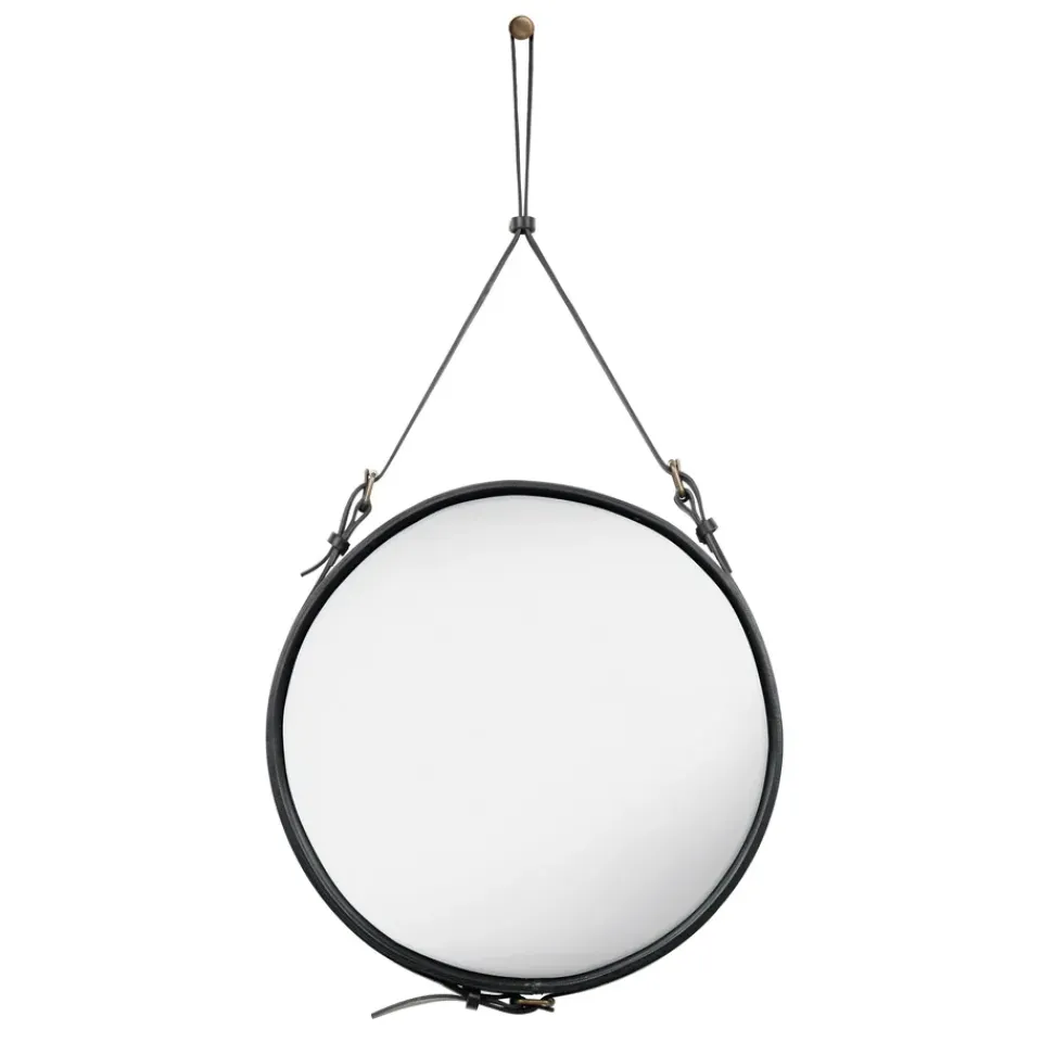 Round Mirrors^GUBI Adnet Circulaire mirror M, black Silver-colouredBlack