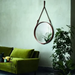 Outlet GUBI Adnet Circulaire mirror S, brown BrownSilver-coloured