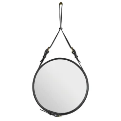 Round Mirrors|Wall Mirrors^GUBI Adnet Circulaire mirror S, black Silver-colouredBlack