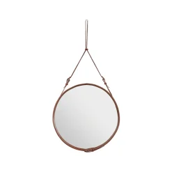 Online GUBI Adnet Round Mirror, , large Brown