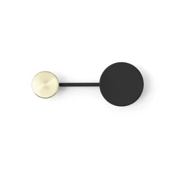 Audo Copenhagen Afteroom clothes hanger small, -brass Black