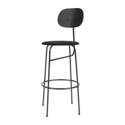 Best Audo Copenhagen Afteroom plus barstool leather upholstery 63.5 cm, Dakar 0842 Black