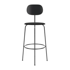 Best Audo Copenhagen Afteroom plus barstool leather upholstery 63.5 cm, Dakar 0842 Black