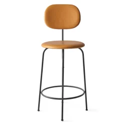 Bar Stools^Audo Copenhagen Afteroom plus barstool leather upholstery 63.5 cm, Dakar 0250 Orange