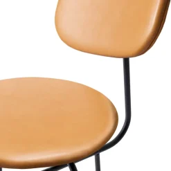 Bar Stools^Audo Copenhagen Afteroom plus barstool leather upholstery 63.5 cm, Dakar 0250 Orange