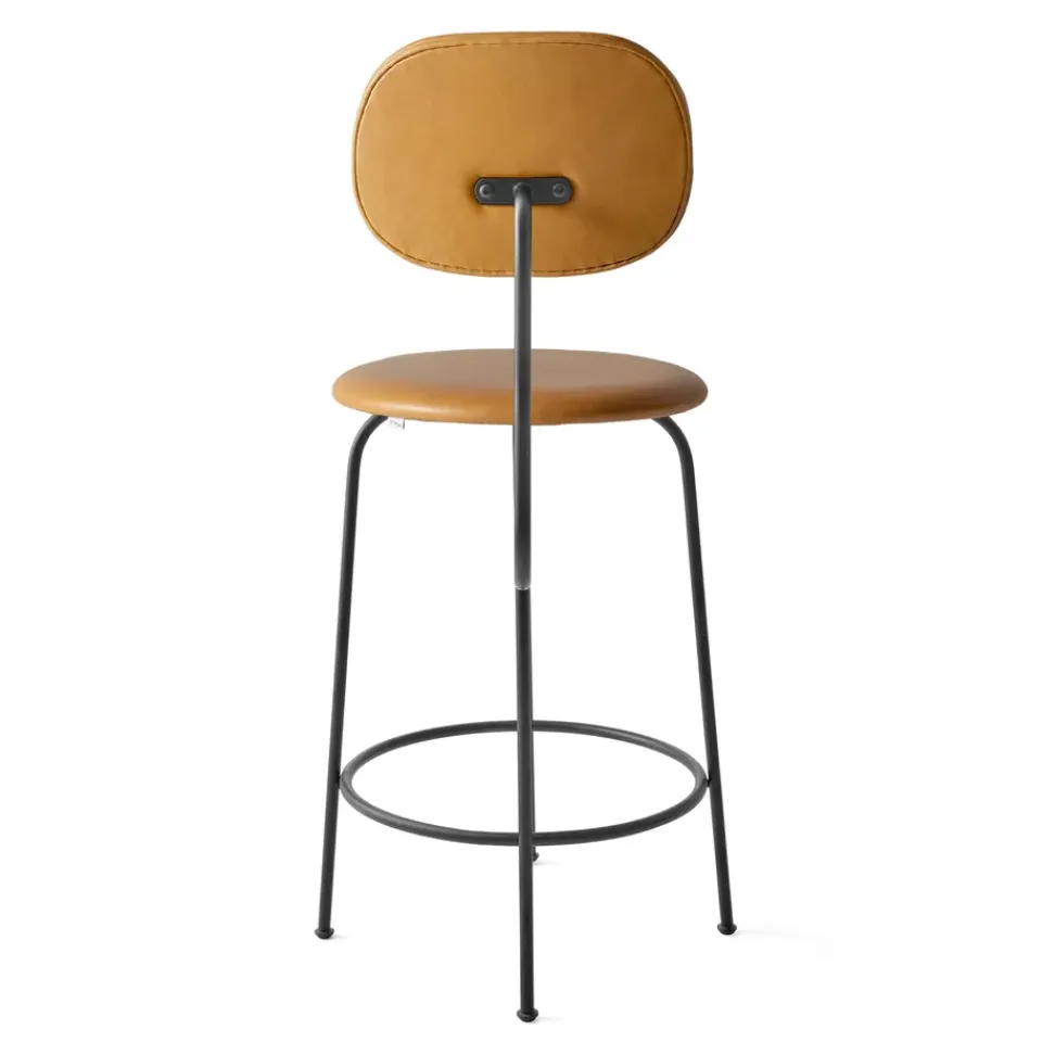 Bar Stools^Audo Copenhagen Afteroom plus barstool leather upholstery 63.5 cm, Dakar 0250 Orange