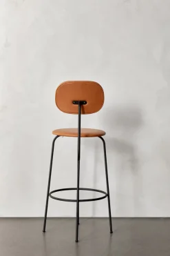 Bar Stools^Audo Copenhagen Afteroom plus barstool leather upholstery 63.5 cm, Dakar 0250 Orange