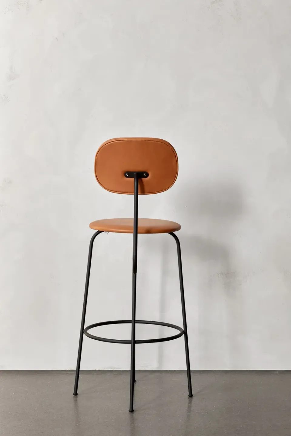 Bar Stools^Audo Copenhagen Afteroom plus barstool leather upholstery 63.5 cm, Dakar 0250 Orange