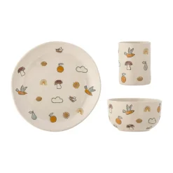 Table Settings & Starter Sets|Children's Tableware^Bloomingville Agnes children's dinnerware 3 pieces, White