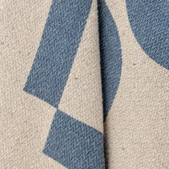 Cotton Blankets & Throws^Bloomingville Agno cotton throw 130x160 cm, Beige-blue BeigeBlue